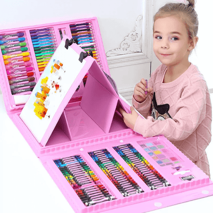 Kids Art Drawing Set 208 Piece Coloring Kit Creative Supplies