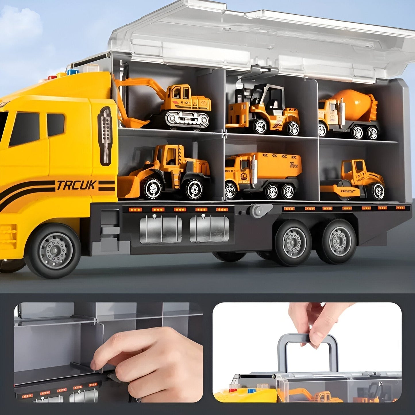 Kids Construction Vehicle Toy Set Educational Building Truck Playset