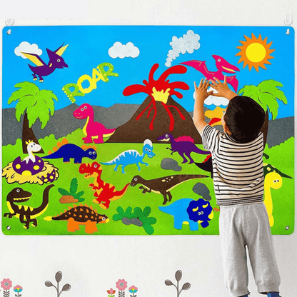 Kids Felt Story Board Educational Animal Learning Toy