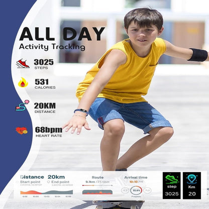 Kids Fitness Tracker Watch Heart Rate GPS Activity Tracker Waterproof