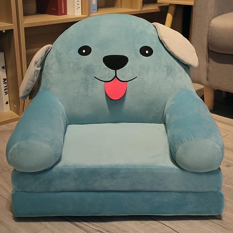 Kids Foldable Sofa Chair Soft Foam Toddler Lounge Seat Animal Design