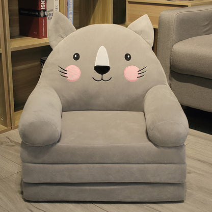 Kids Foldable Sofa Chair Soft Foam Toddler Lounge Seat Animal Design