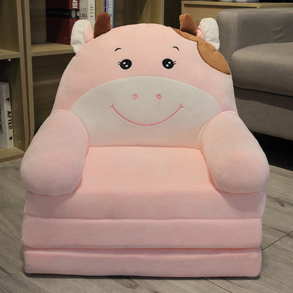 Kids Foldable Sofa Chair Soft Foam Toddler Lounge Seat Animal Design