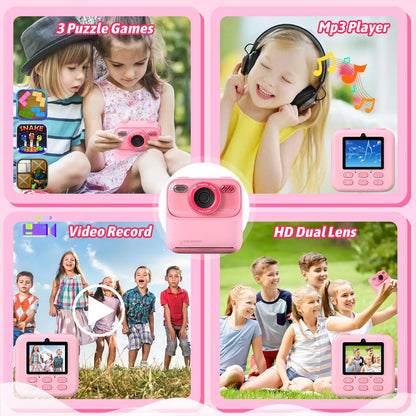 Kids Instant Print Camera HD Selfie Digital Camera