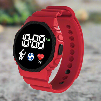 Kids LED Digital Watch Waterproof Educational Calendar Display