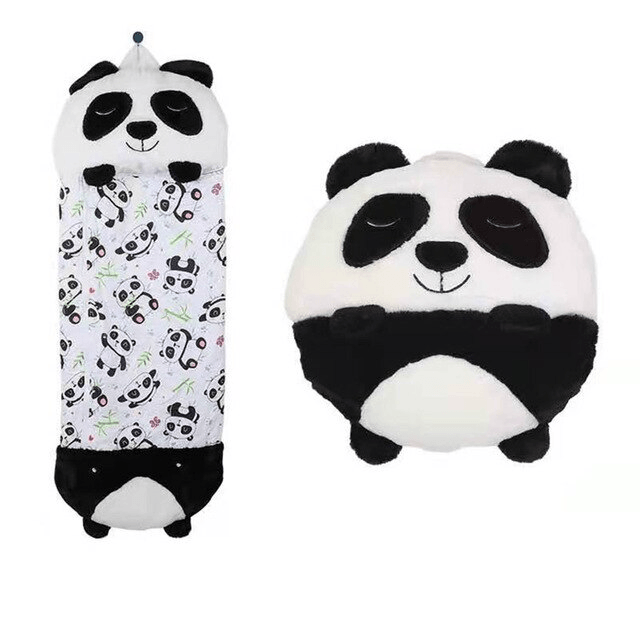 Kids Plush Sleeping Bag Pillow Convertible Nap Bag