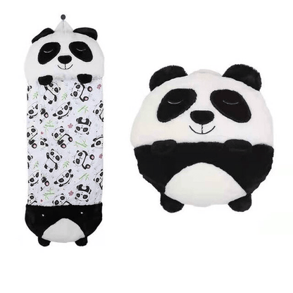 Kids Plush Sleeping Bag Pillow Convertible Nap Bag