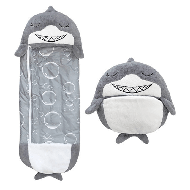 Kids Plush Sleeping Bag Pillow Convertible Nap Bag