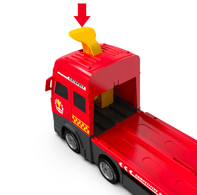 Kids Racing Truck Launcher Track Set Toy With High Speed Cars And Modular Race Track