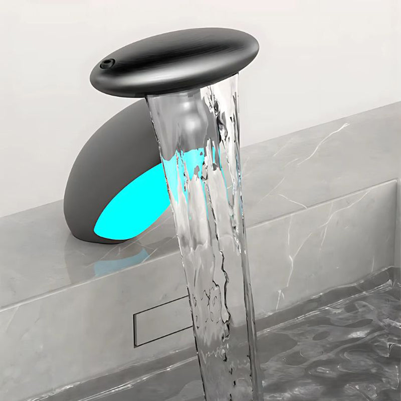 LED Bathroom Faucet Pull Out Sink Tap Temperature Sensor 4 Spray Modes