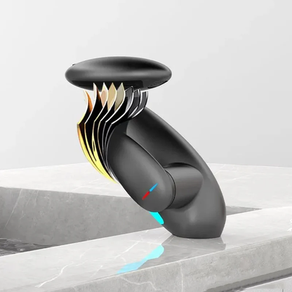 LED Bathroom Faucet Pull Out Sink Tap Temperature Sensor 4 Spray Modes
