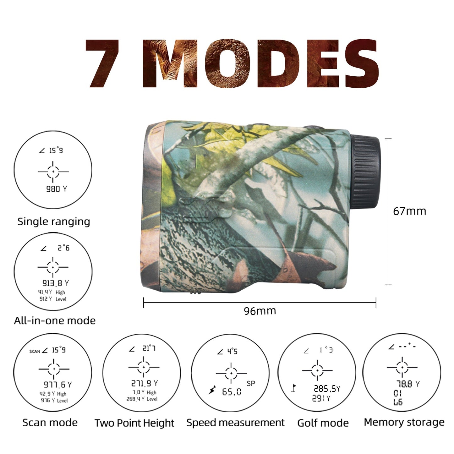 Laser Rangefinder 1000 Yard Distance Meter Hunting Golf Range Finder