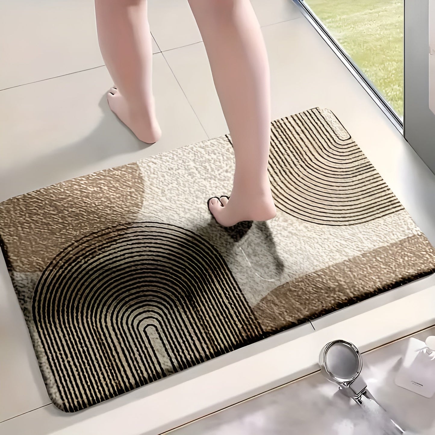Luxury Bathroom Mat Set Non Slip Soft Toilet Rug Decor