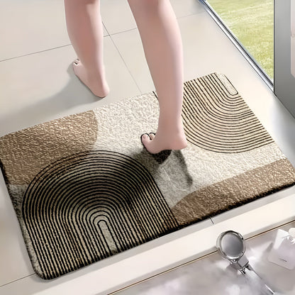 Luxury Bathroom Mat Set Non Slip Soft Toilet Rug Decor
