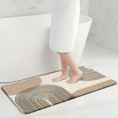 Luxury Bathroom Mat Set Non Slip Soft Toilet Rug Decor