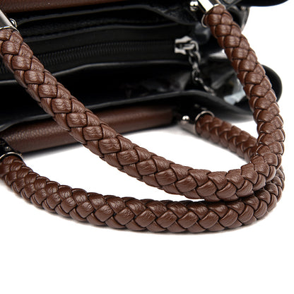 Luxury Leather Handbag Crocodile Embossed Women's Shoulder Bag Elegant Tote