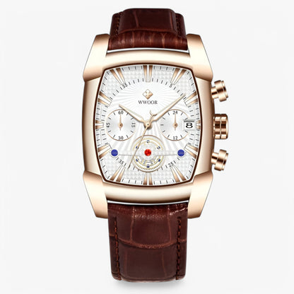 Luxury Leather Sport Watch Quartz Waterproof Analog Wristwatch
