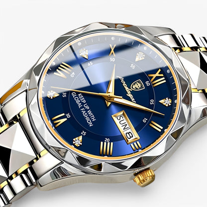 Luxury Mens Watch Elegant Stainless Steel Business Wristwatch