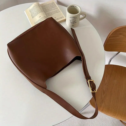 Luxury PU Leather Shoulder Bag Elegant Everyday Tote