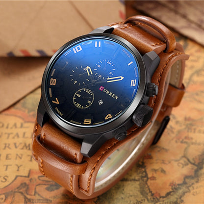 Luxury Quartz Leather Watch Classic Business Wrist Watch