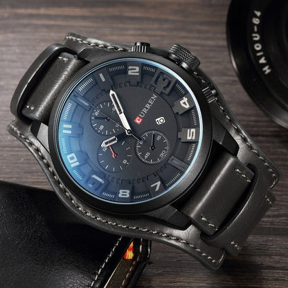 Luxury Quartz Leather Watch Classic Business Wrist Watch