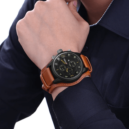 Luxury Quartz Leather Watch Classic Business Wrist Watch