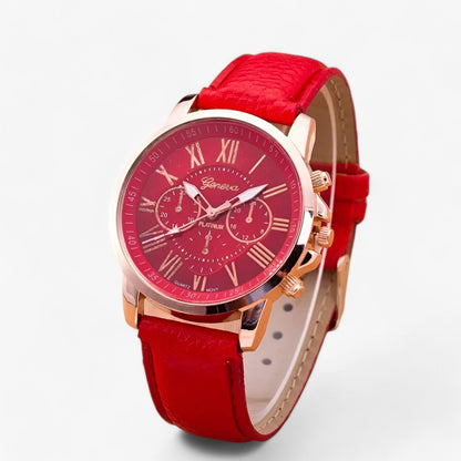 Luxury Womens Leather Watch Waterproof Elegant Quartz Wristwatch