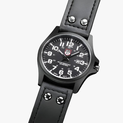 Luxury Womens Watch Date Display Sport Style Leather Strap