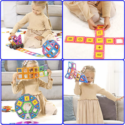 Magnetic Building Blocks STEM Learning Construction Set