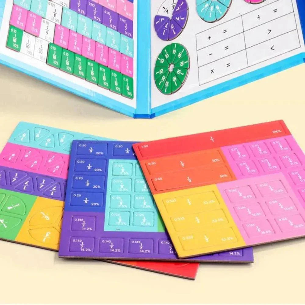 Magnetic Fraction Learning Game Educational Math Toy Set