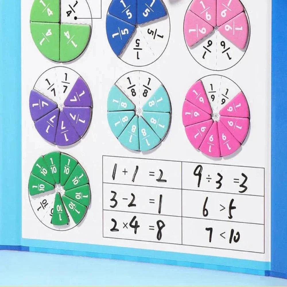 Magnetic Fraction Learning Game Educational Math Toy Set