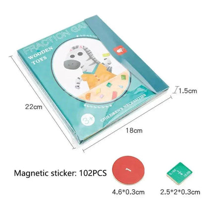Magnetic Fraction Learning Game Educational Math Toy Set