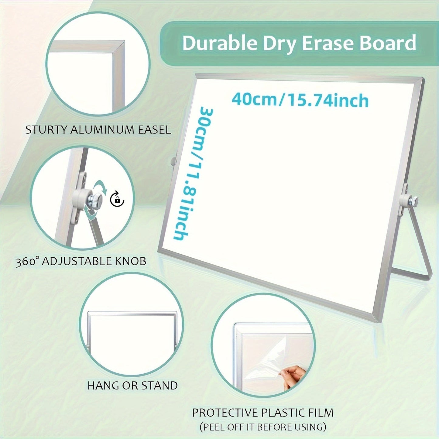 Magnetic Whiteboard Double Sided Portable Desk Board With Stand