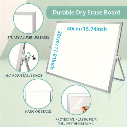 Magnetic Whiteboard Double Sided Portable Desk Board With Stand