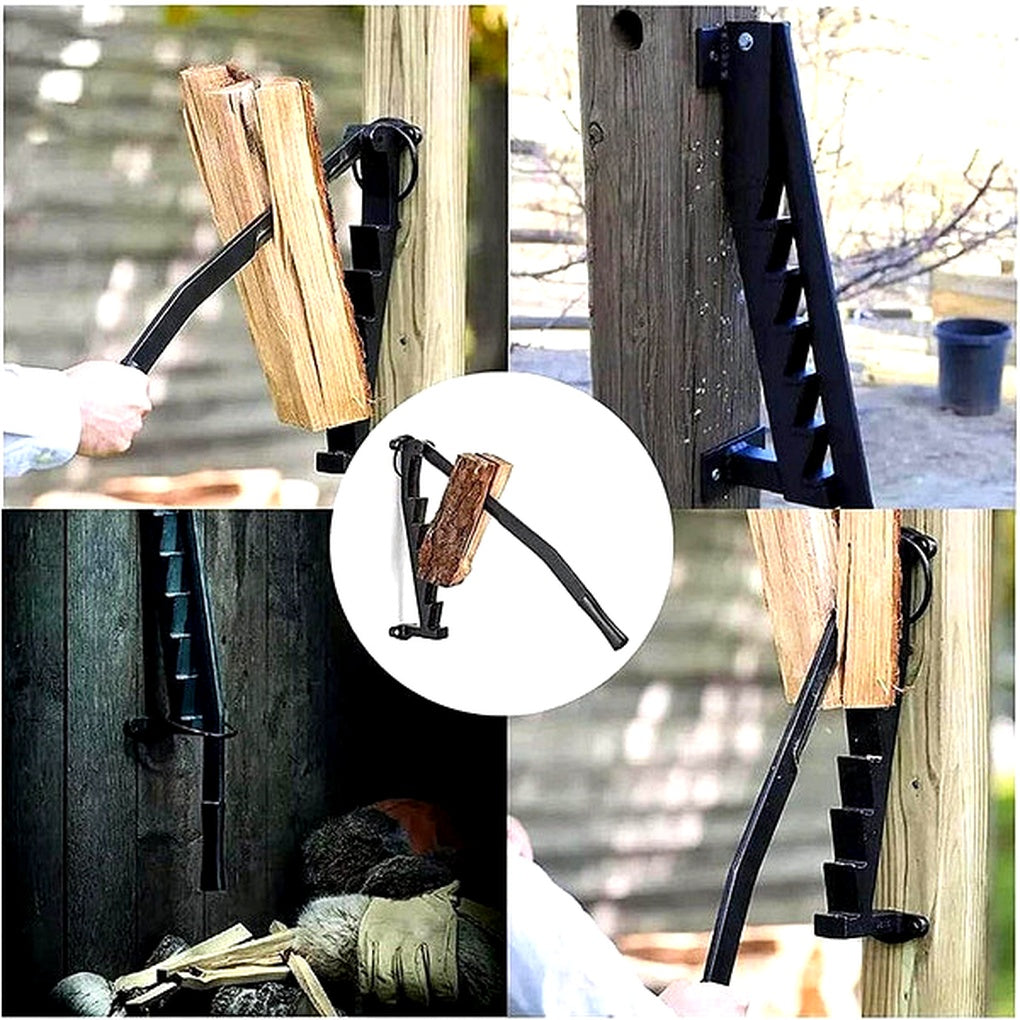 Manual Log Splitter Wall Mounted Lever Firewood Cutter Tool
