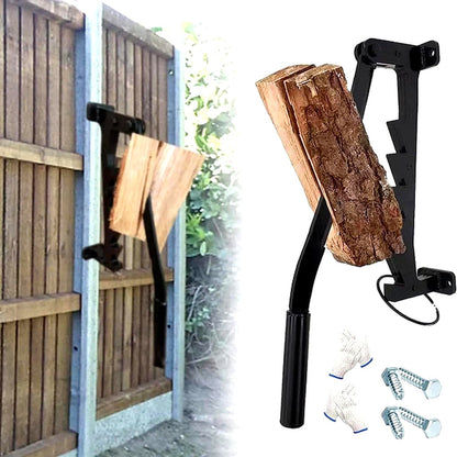 Manual Log Splitter Wall Mounted Lever Firewood Cutter Tool