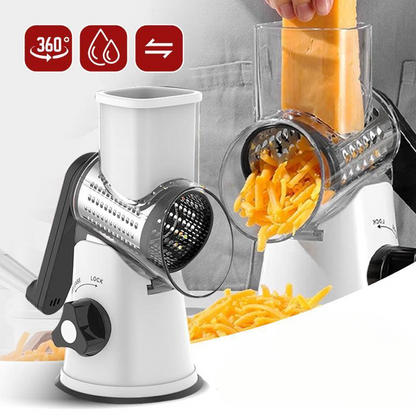 Manual Rotary Grater Slicer and Food Chopper