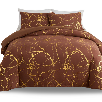 Marble Pattern Duvet Cover Set Luxury Soft Bedding Collection