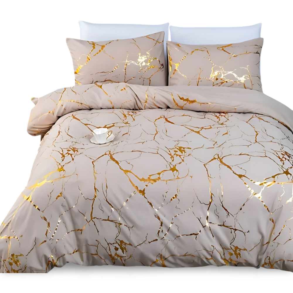 Marble Pattern Duvet Cover Set Luxury Soft Bedding Collection