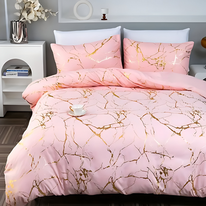 Marble Pattern Duvet Cover Set Luxury Soft Bedding Collection