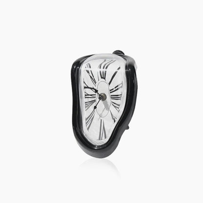 Melting Desk Clock Decorative Surreal Shelf Table Silent Quartz Display
