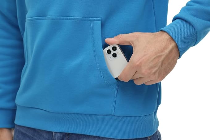 Men's Fleece Lined Hoodie Warm Casual Pullover Jacket