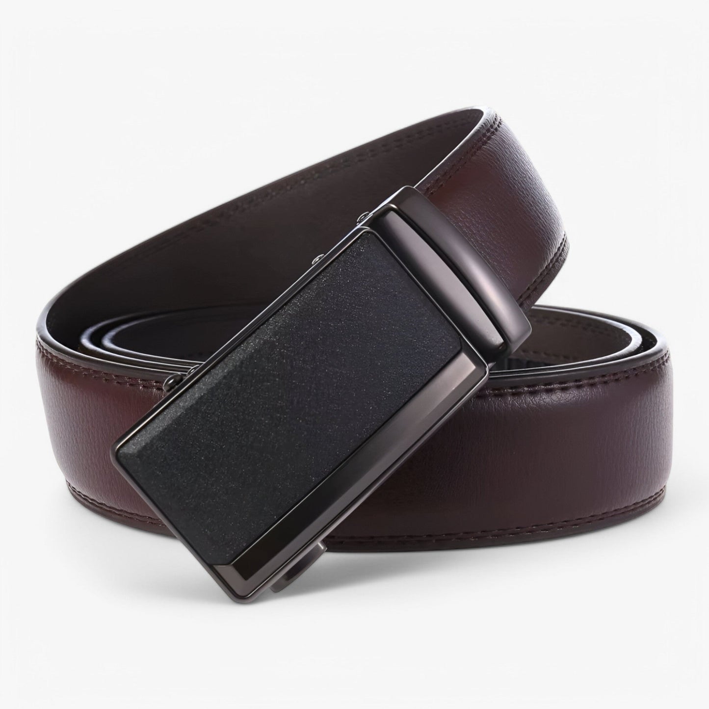 Men's Genuine Cowhide Leather Belt with Metal Buckle