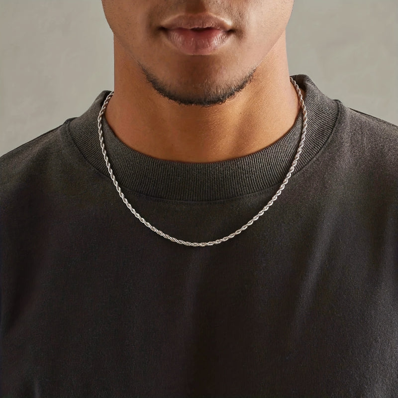 Mens Gold Chain Necklace Stainless Steel Hip Hop Jewelry