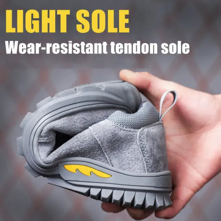 Men’s Grey High Safety Work Shoes | Orthopedic & Slip-Resistant