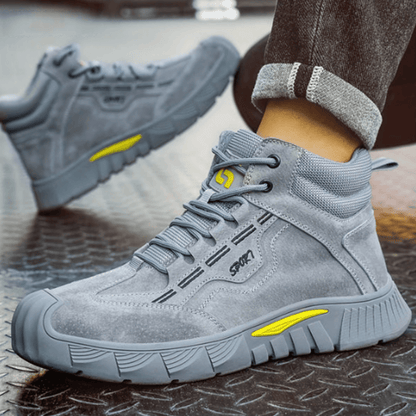 Men’s Grey High Safety Work Shoes | Orthopedic & Slip-Resistant