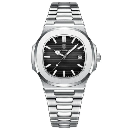 Mens Luxury Quartz Watch Stainless Steel Elegant Wristwatch