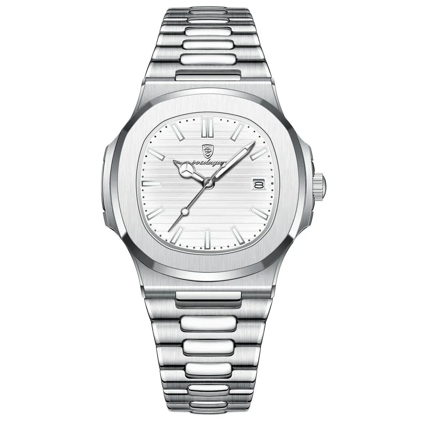 Mens Luxury Quartz Watch Stainless Steel Elegant Wristwatch