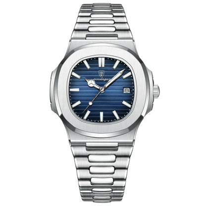 Mens Luxury Quartz Watch Stainless Steel Elegant Wristwatch