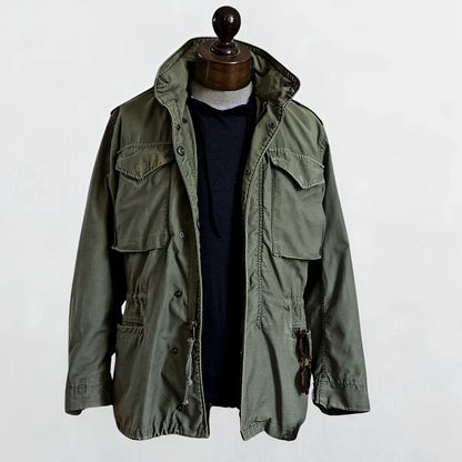 Men's M65 Military Field Jacket Weather Resistant Outdoor Coat